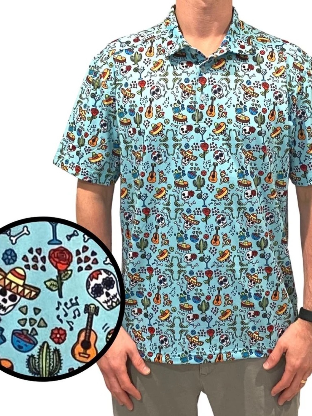 Mexican Fiesta Everyday Polo by tropical
Brothers size xl